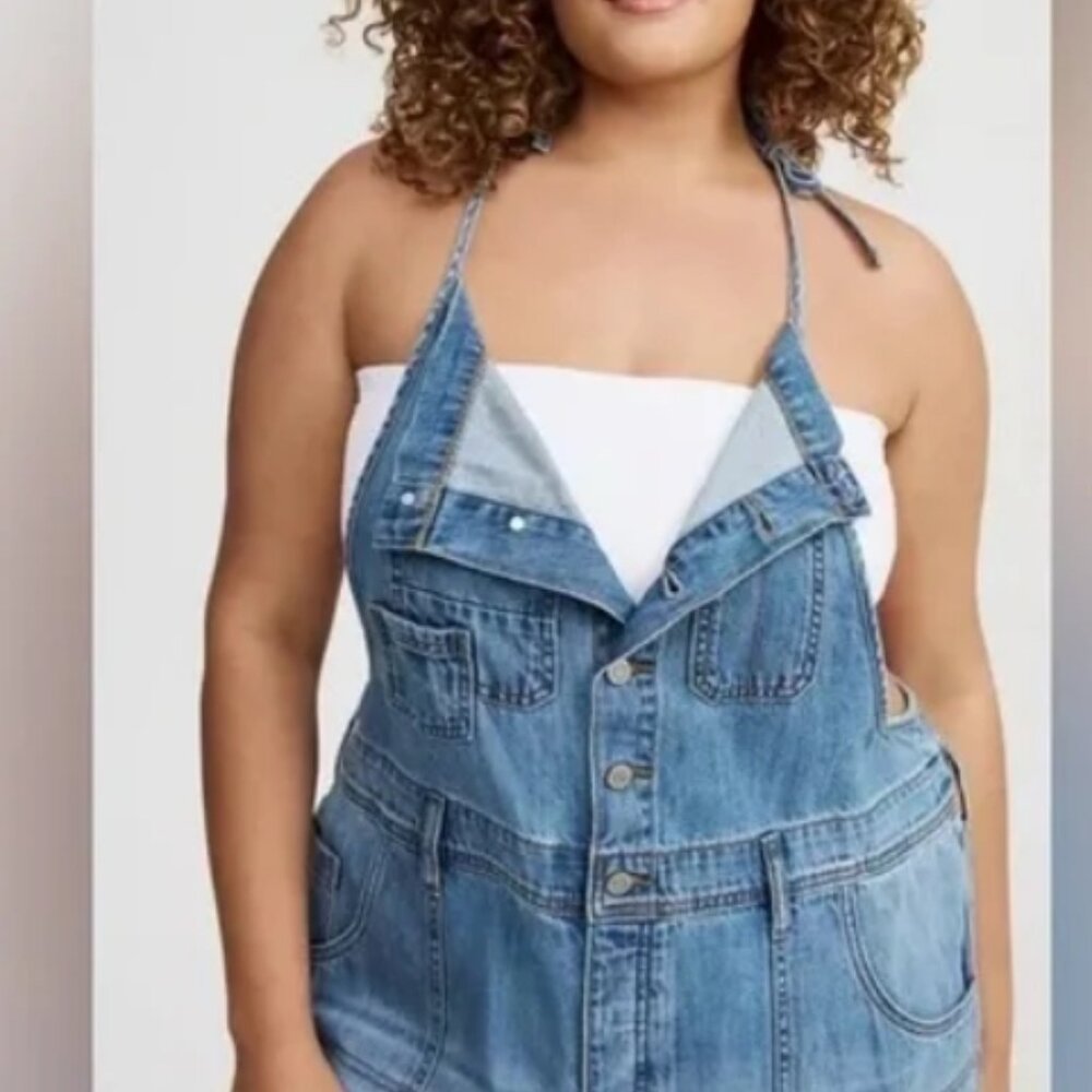 Torrid Button Front Overalls 18